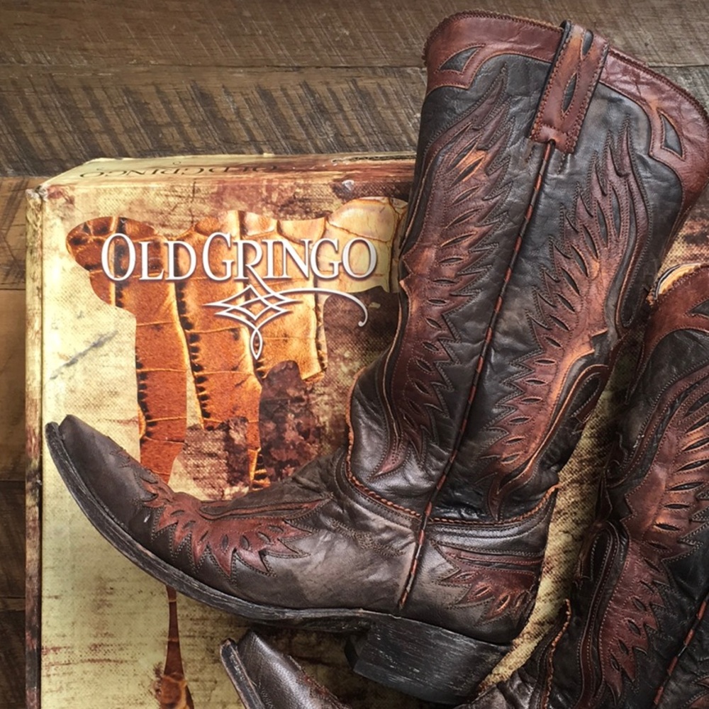 Elvis cowboy boot with eagle motif